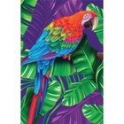 Алмазная мозаика на подрамнике с полным заполнением «Яркий попугай», 20х30 см - фото 4751127
