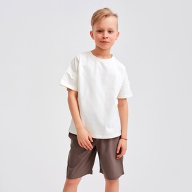 Шорты (бермуды) детские MINAKU: Cotton collection цвет коричневый, рост 110