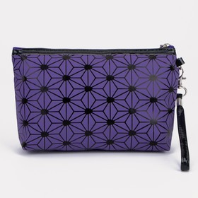 Cosmetic bag style, 24 * 5 * 13, separate zipper, with handle, purple