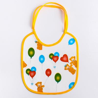 Bib oilcloth with PVC coating, with ties, color MIX