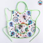 The apron bib oilcloth with PVC coating, with ties, color MIX The apron bib oilcloth with PVC coating, with ties, color MIX