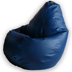 Кресло-мешок «Груша», экокожа, размер 3ХL, цвет синий