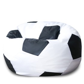 Кресло «Мяч», оксфорд, цвет белый/чёрный