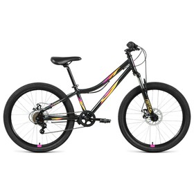 Велосипед 24" Forward Iris 2.0 D, 2022, цвет черный/розовый, размер рамы 12"