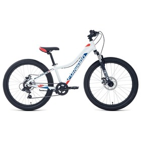 Велосипед 24" Forward Twister 2.0 D, 2022, цвет белый/красный, размер рамы 12"
