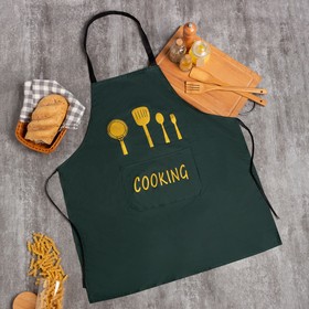 Фартук Этель "Cooking", цв. зеленый, 70*68 см, 100% п/э 7505020