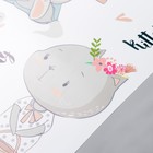 Наклейка пластик интерьерная цветная "Милые котятки" 30х90 см - фото 800970199