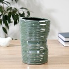 Ваза керамика "Алонсо" H=21 см, d=15см, зелёный - фото 800970943