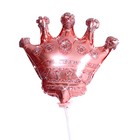 Шар фольгированный 15" «Корона», розовое золото