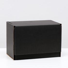 Коробка самосборная, черная, 26,5 х 16,5 х 19 см,