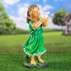 Садовая фигура "Девочка с голубем" 49см - фото 8077542