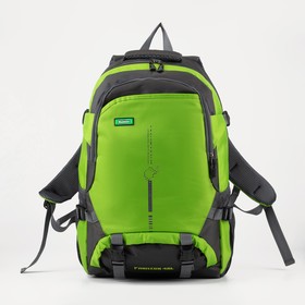 Tourist backpack on zippers, 22/27 l, 3 outer pockets, with extension, green color