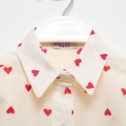 Блузка для девочки MINAKU: Cotton Collection цвет бежевый, рост 98 - фото 801396754 Блузка для девочки MINAKU: Cotton Collection цвет бежевый, рост 98 - фото 801396754