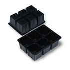 Мини-парник для рассады, 57 × 18 × 12 см, 3 вставки, 18 ячеек, чёрный, Greengo 7675052