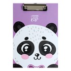 Планшет с зажимом А5 deVENTE, 2.0 мм, ламинированный картон, 100% Cute Panda - фото 6872146