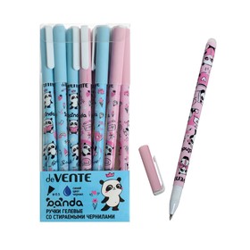 Ручка "пиши-стирай" гелевая deVENTE Panda, 0,5 мм, сменный стержень, МИКС 2 дизайна, чернила синие