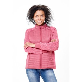 Молодежная стёганная куртка женская розового цвета, размер 46