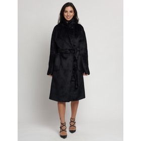 Пальто женское зимнее чёрного цвета, размер 52