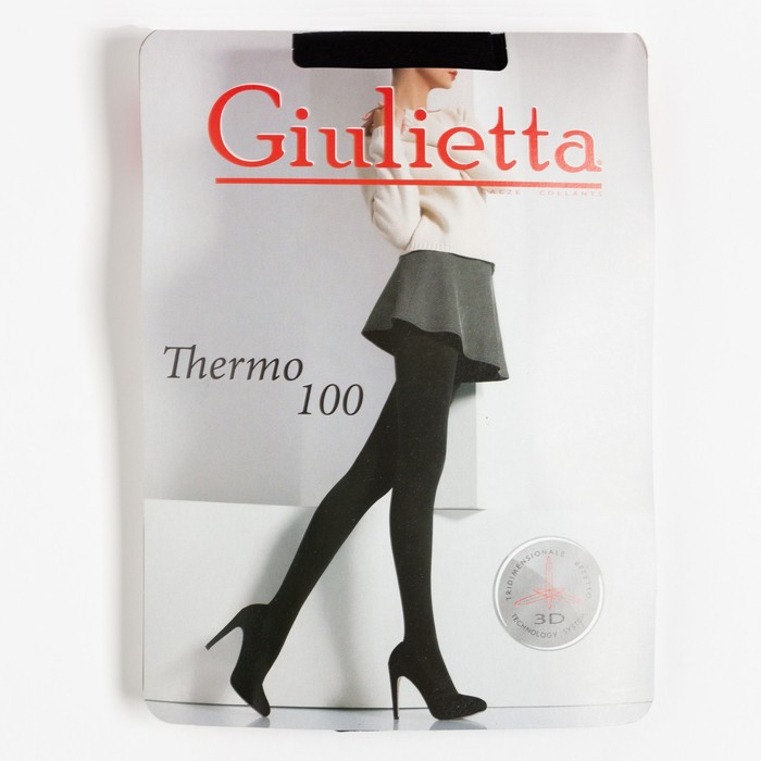Колготки женские Giulietta THERMO 100 den, цвет чёрный (nero), размер 2