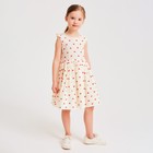 Платье для девочки MINAKU: Cotton Collection цвет бежевый, рост 110 - фото 4850029