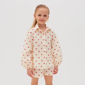 {{photo.Alt || photo.Description || 'Блузка для девочки MINAKU: Cotton Collection цвет бежевый, рост 134'}}