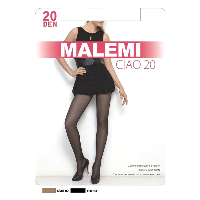 Колготки женские капроновые, MALEMI Ciao 20 ден, цвет чёрный (nero), размер 4 - фото 73580