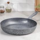 Сковорода Stone Pan, d=28 см, антипригарное покрытие, цвет серый - фото 73635