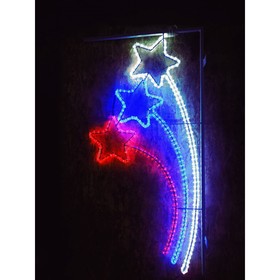 Светодиодная консоль "Звезды Триколор", 150 x 75 x 5 см, 30 Вт