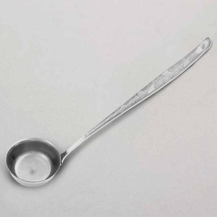 Половник для компота «Уралочка», 50 мл, толщина 2 мм, длина ручки 21,7 см, цвет серебряный