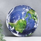 Тарелка декоративная керамика панно "Солнечная система. Земля" d=20,5 см - фото 4851894