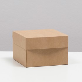 Коробка складная, крафт, 12 х 8 х 12 см