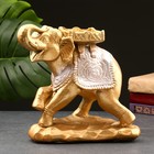 Фигура "Слон стоя" бронза/серебро, 14х25х25см - фото 4092032