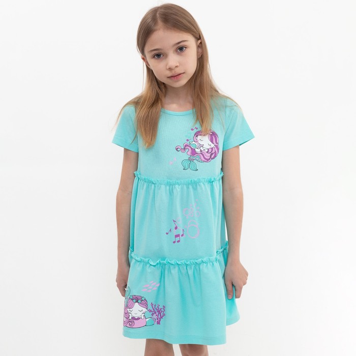 Платье для девочки, цвет мятный, рост 116 - фото 6872649