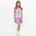 Платье для девочки А.11-153-5., цвет бежевый/сиреневый, рост 92 - фото 6874500