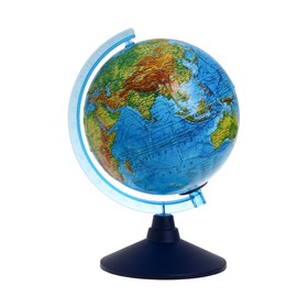 Глобус физико-политический "Глобен", интерактивный, рельефный, диаметр 210 мм, с подсветкой от батареек, с очками