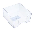 Подставка для бумажного блока "Attomex" 90 х 90 х 50, пластик, цвет прозрачный - фото 6875045