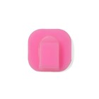 Держатель самоклеящийся для проводов и гирлянд ТУНДРА krep, 15х15х10 мм, розовый, 9 шт. 7514365