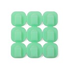 Держатель самоклеящийся для проводов и гирлянд ТУНДРА krep, 15х15х10 мм, зеленый, 9 шт. 7514366