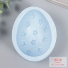 Молд силикон "Яйцо в цветочек" 8,5х6,5 см - фото 801004120