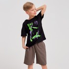 Футболка детская MINAKU Graffiti, цвет чёрный, рост 128 - фото 801005468 Футболка детская MINAKU Graffiti, цвет чёрный, рост 128 - фото 801005468