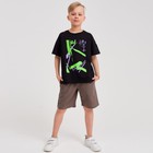 Футболка детская MINAKU Graffiti, цвет чёрный, рост 128 - фото 801005471 Футболка детская MINAKU Graffiti, цвет чёрный, рост 128 - фото 801005471