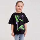 Футболка детская MINAKU Graffiti, цвет чёрный, рост 128 - фото 801005472 Футболка детская MINAKU Graffiti, цвет чёрный, рост 128 - фото 801005472