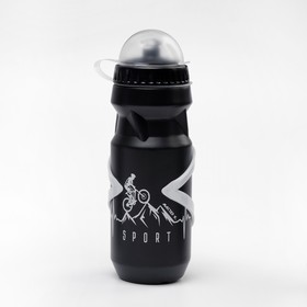 Бутылка для воды велосипедная 650 мл "Мастер К.", с креплением, чёрная