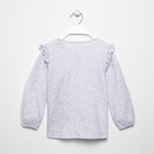 Джемпер (лонгслив), для девочки , цвет белый меланж, рост 110 - фото 107770924