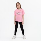 Футболка для девочки, цвет светло-розовый, рост 134 - фото 4961781