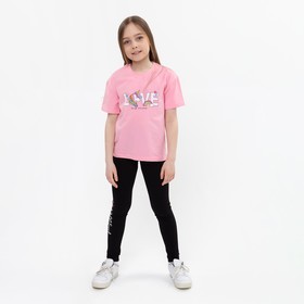 Футболка для девочки, цвет светло-розовый, рост 134