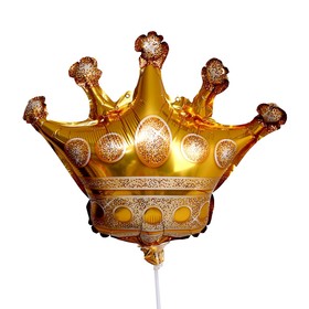 Шар фольгированный 15′ «Корона», цвет золотой в Донецке