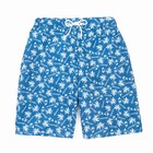 Плавки-шорты для мальчика, цвет тёмно-синий/пальмы, рост 152 см - фото 4961824