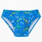 Плавки купальные для мальчика, цвет синий/динозавры, рост 104 см - фото 4978300