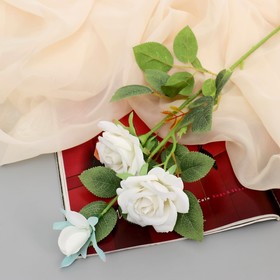 Цветы искусственные "Роза Вестерленд" d-6 см 60 см белый